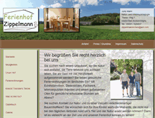 Tablet Screenshot of ferienhof-zippelmann.de